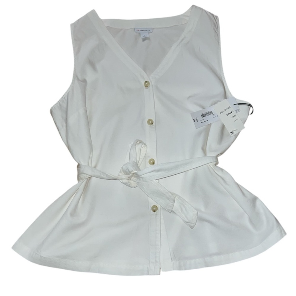 💐🤍Liz Claiborne White Button Down Blouse | Size L | NWT - Picture 3 of 7